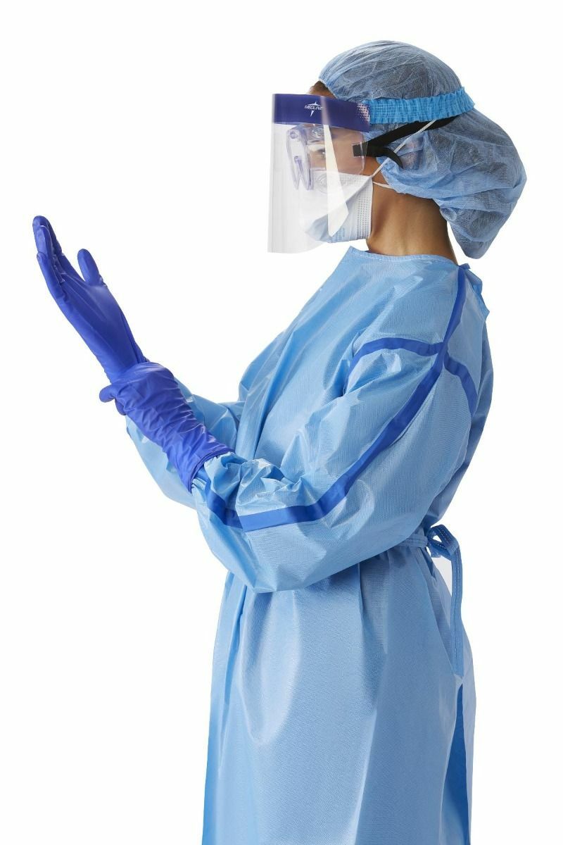 Blue Polyethylene Protective Gown with Open Back | Dufort et Lavigne