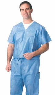 PANT SCRUB DRAWSTRING BLUE XLG DISPOSABLE