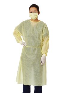 GOWN FLUID RESISTANT YELLOW MULTI-PLY X-LARGE SIZE